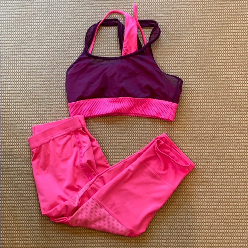 Alo Sports Bra & Adidas Cropped Leggings